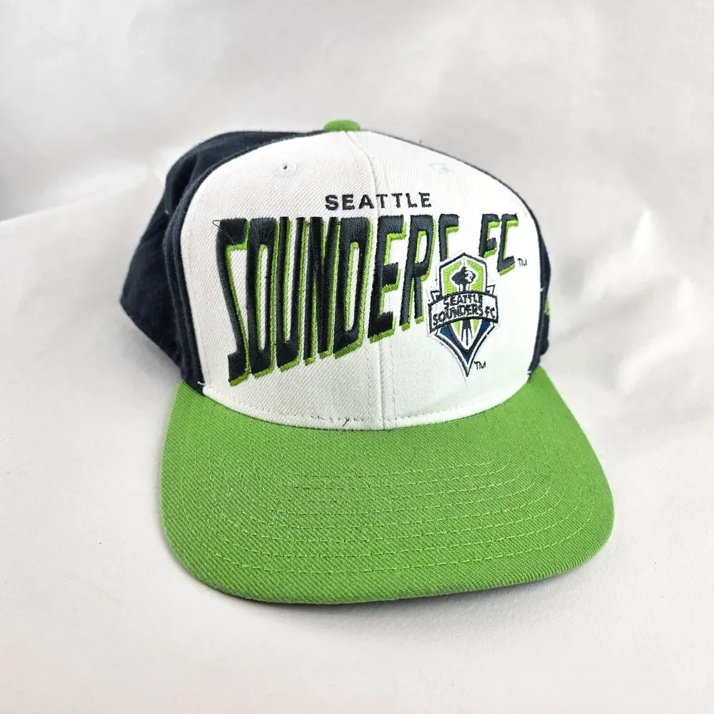 Seattle Sounders FC Hat Men Adidas Snapback Cap MLS Soccer Green Adjustable Wool